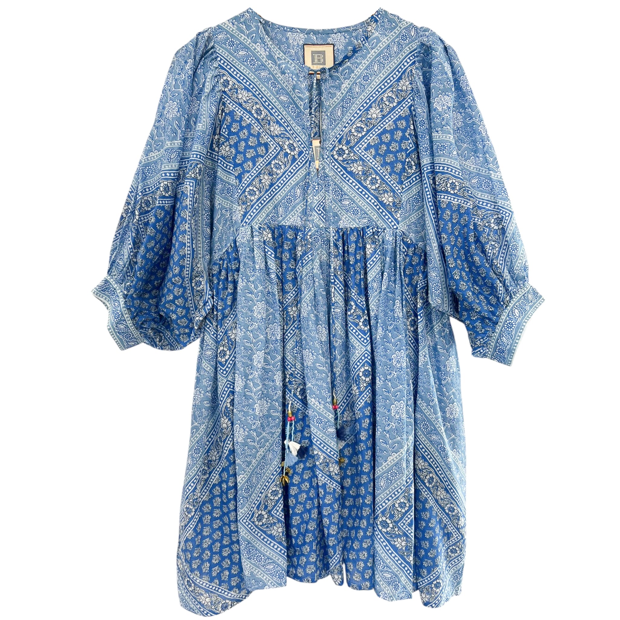 Sylvie Cotton Mini Tunic Dress - Image 2