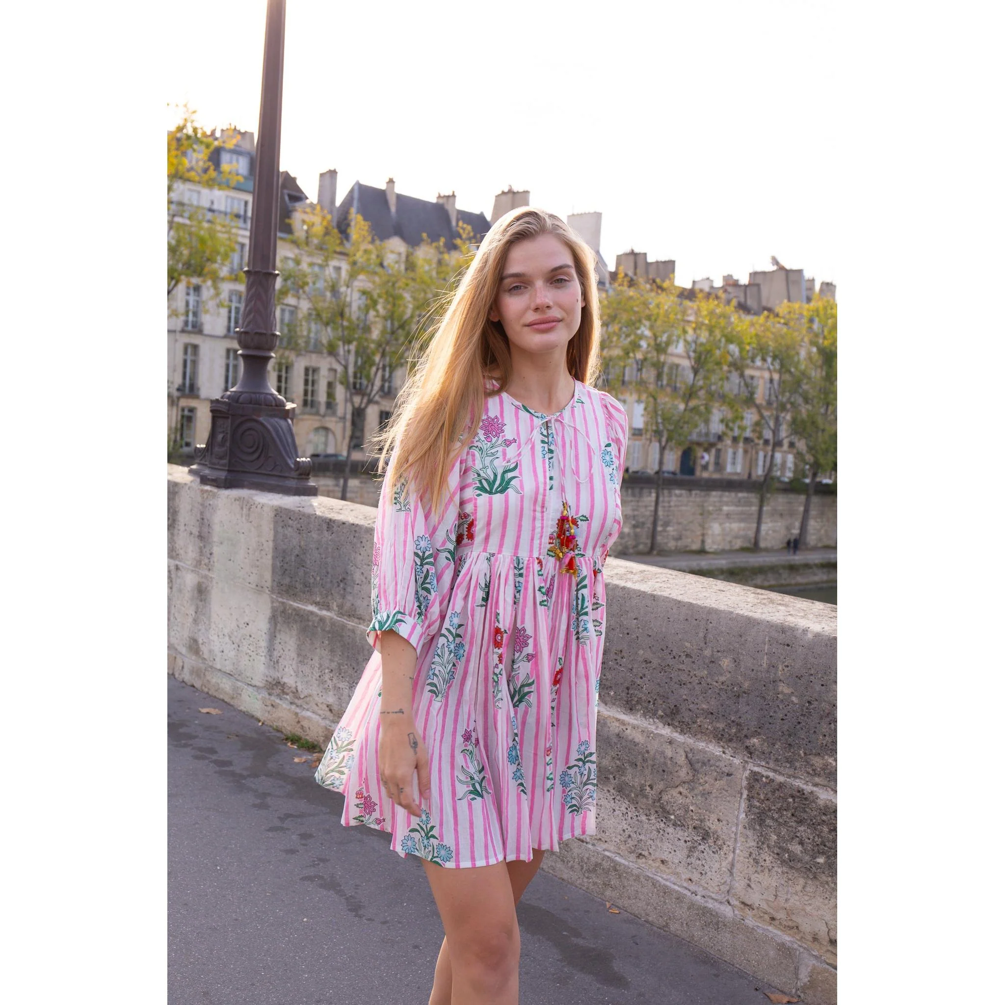 Sylvie Cotton Mini Tunic Dress - Image 5