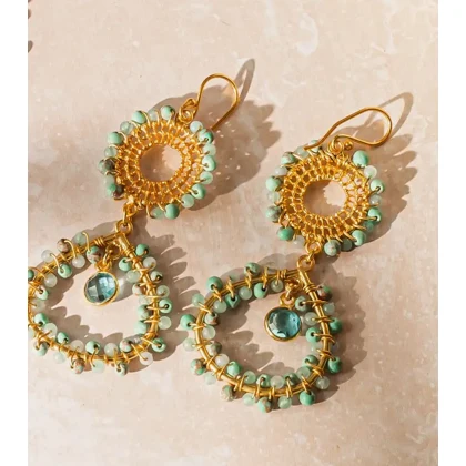 Tate Earrings Amazonite - Image 3