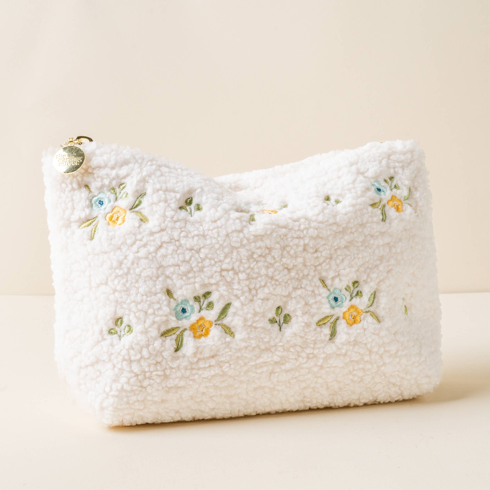 Teddy Pouch-Dainty Floral Blue + Yellow