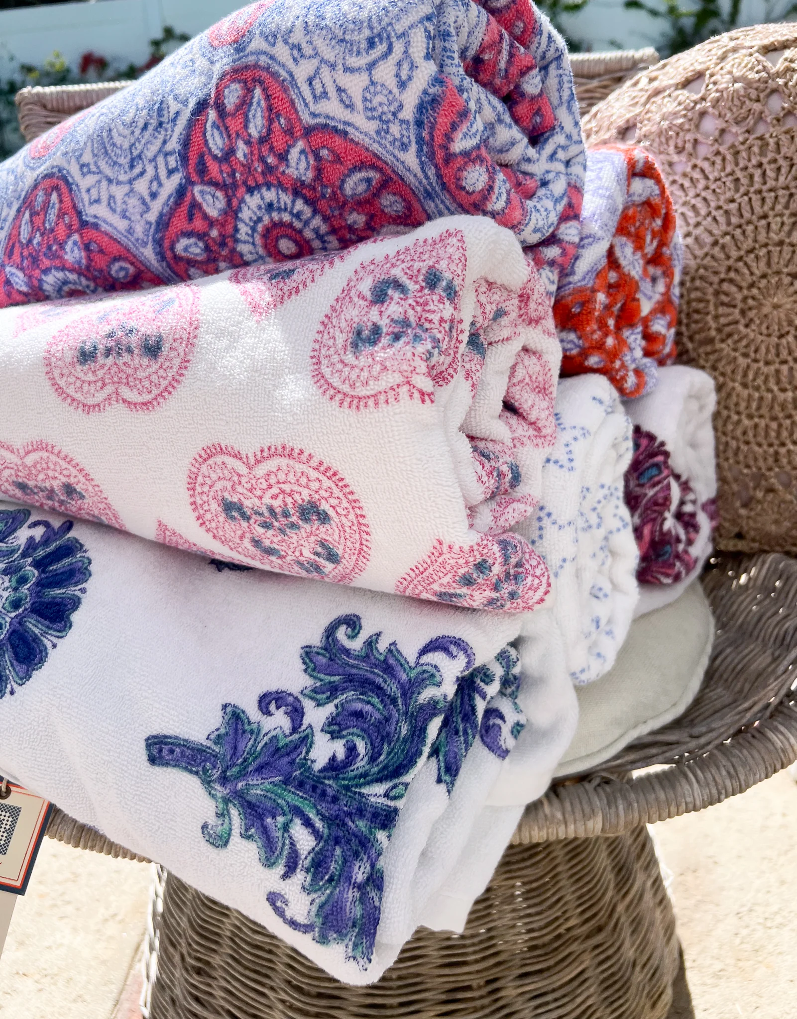 Turquoise and Blue Motif Towel - Image 10