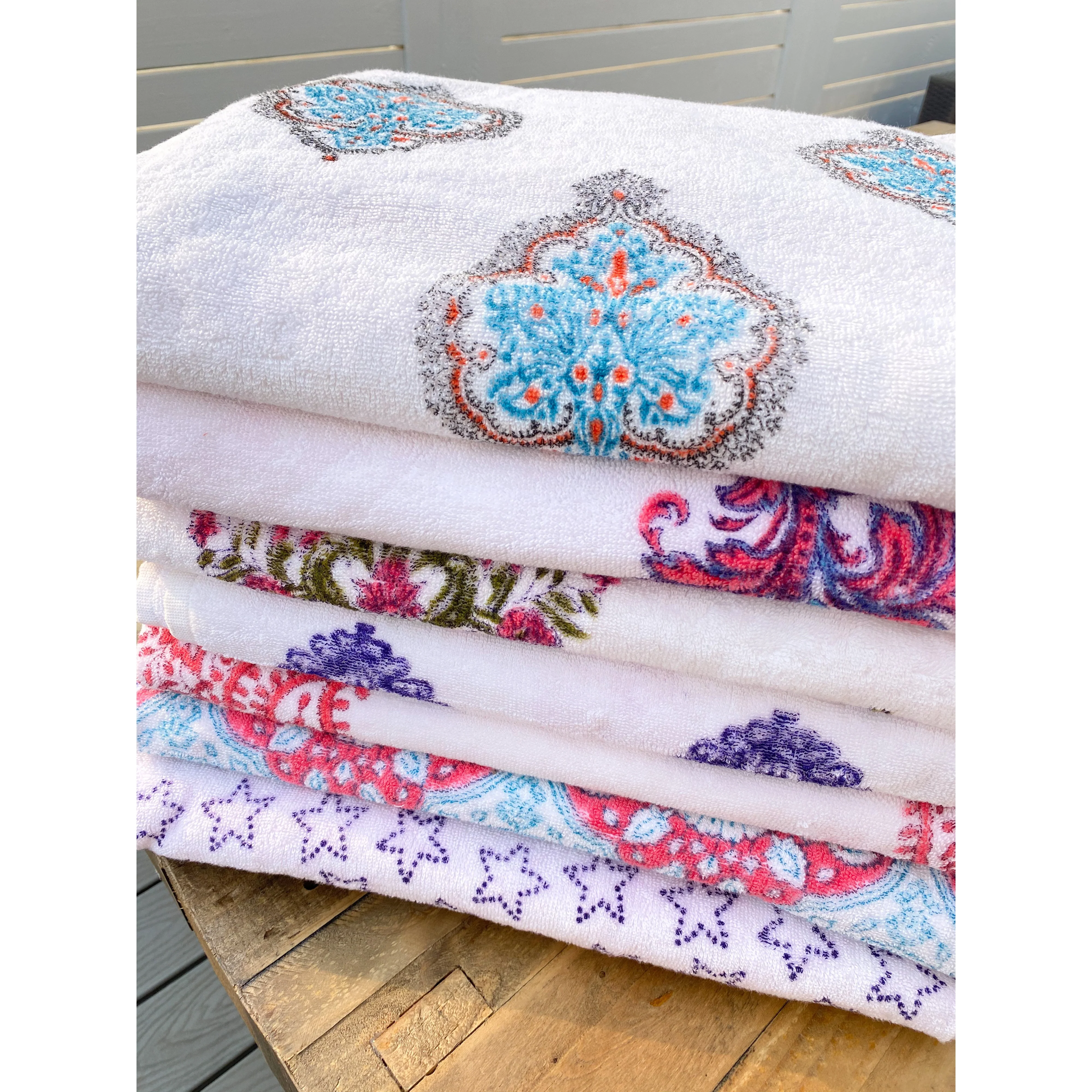 Turquoise Motif Towel - Image 4