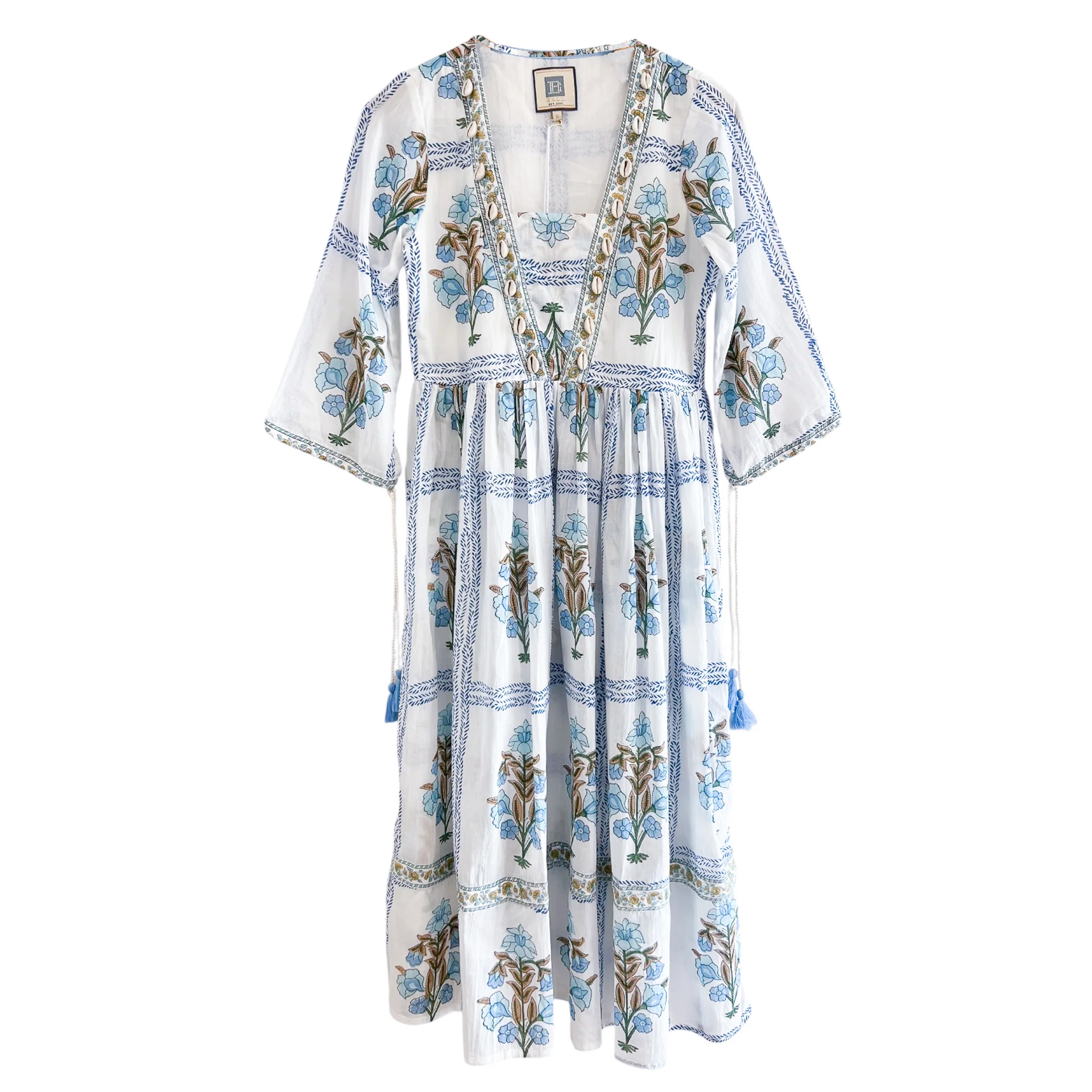 Violet Cotton Midi Dress - Image 2