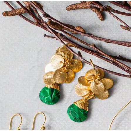 Winona Malachite Earrings - Image 4